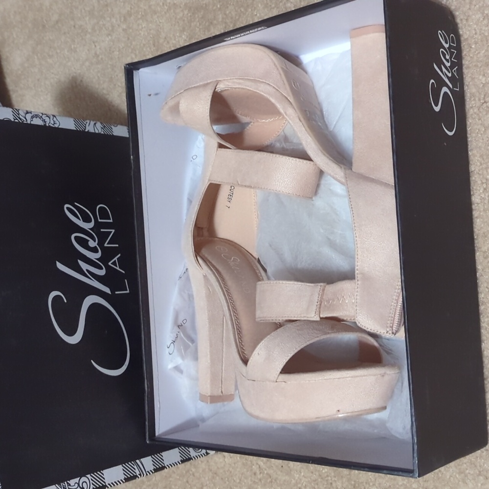 High heel sandal with ankle strap